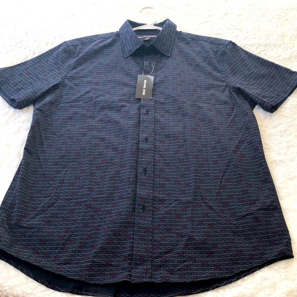 Patterned Michael Kors Button Down Casual Shirt